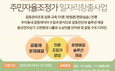 주민자율조정가 일자리창출사업